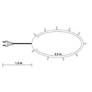 LED svetleći niz 120 kom KDL 121 (toplo bela boja)